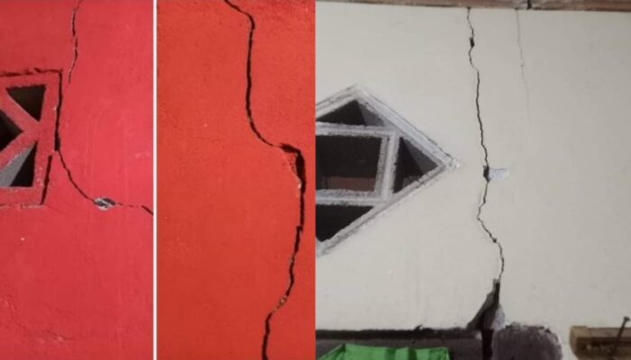 Rumah Warga Retak akibat Gempa yang Mengguncang Kairatu-Seram Bagian Barat Sore Tadi