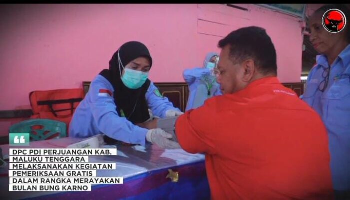 Peringatan Bulan Bung Karno, PDIP Maluku Tenggara Gelar Pemeriksaan Kesehatan Gratis