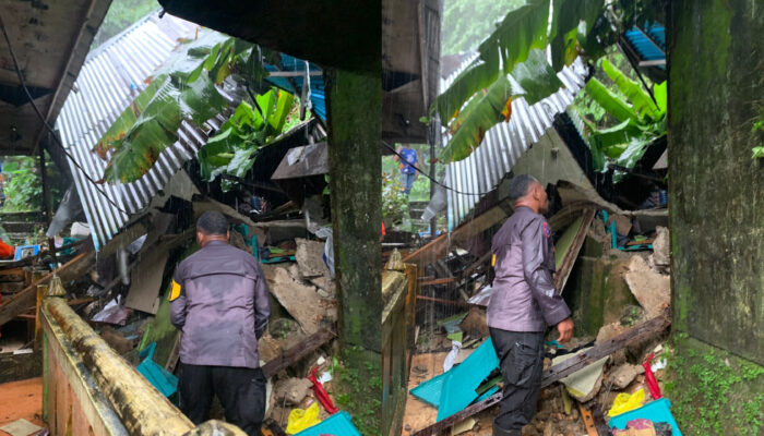 Intensitas Hujan Tinggi, Tanah Longsor Rusak Rumah Warga di Batu Merah Ambon