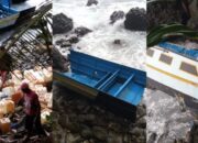 Selamat dari Maut: Longboat Bermuatan 4 Ton Minyak Tabrak Karang di Laut Wakasihu-Maluku
