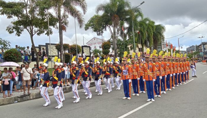 Merayakan Kebersamaan, AMGPM Ambon Gaungkan Pesan Damai Lewat Lomba Gerak Jalan