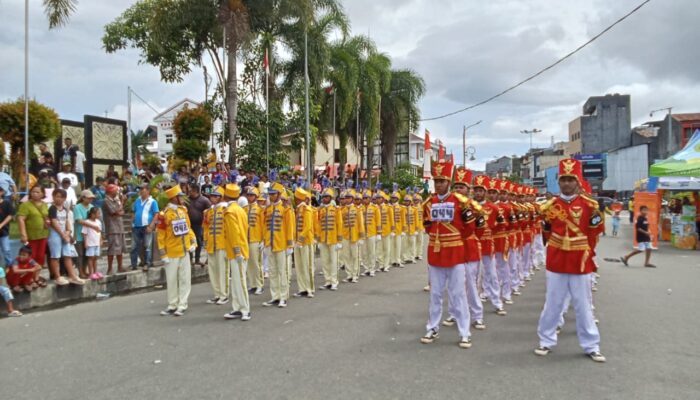 Ratusan Peserta Ramaikan Gerak Jalan HUT ke-90 AMGPM Kota Ambon