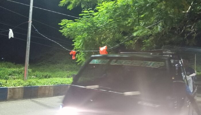 Awas! Ada Kabel Listrik Melintang Rendah di Jalan Poros Mahkota BTN Kota Tual