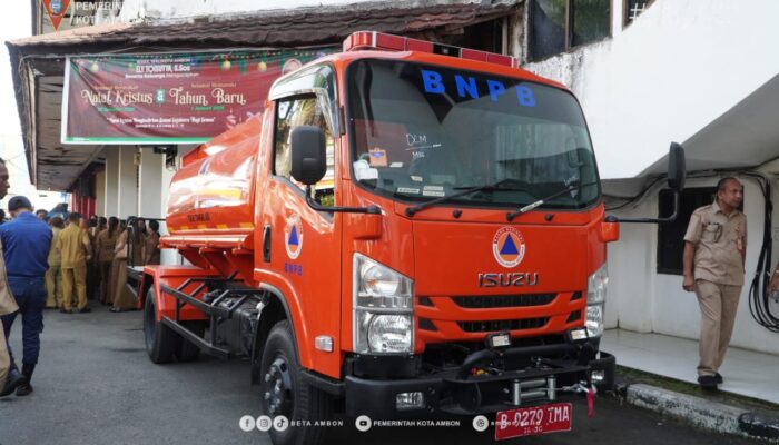 BPBD Kota Ambon Siap Tingkatkan Respons Darurat dengan Mobil Tangki Hibah BNPB