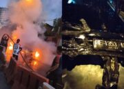 Mobil Terbakar di Jalan Sudirman Ambon, Damkar Kerahkan Dua Unit Armada