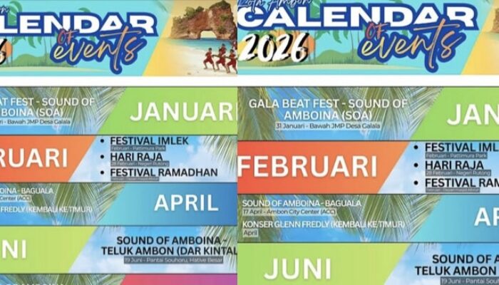 Kalender Event Kota Ambon Bulan Februari 2026, Ada Festival Imlek hingga Hari Raja