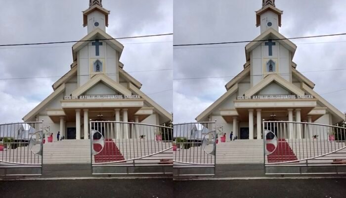 Sambut Misa Perayaan Paskah, Gereja St. Servasius Sathean di Maluku Tenggara Siapkan Enam Layar Monitor