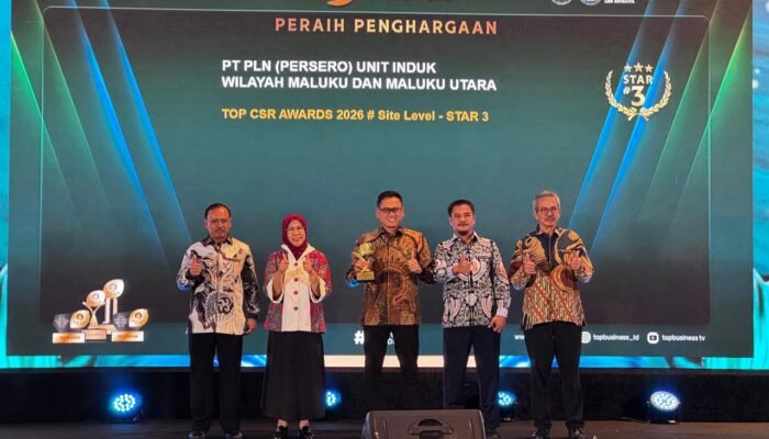PLN UIW MMU Raih TOP CSR Awards 2026 Site Level #Star 3 lewat Program Kopi Tuni