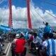 Menang 3-1 Atas Yordania, Pendukung Argentina di Ambon Konvoi Padati Jembatan Merah Putih