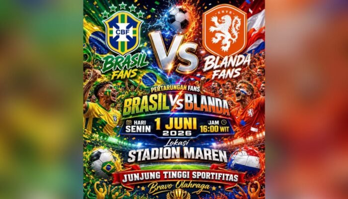 Hari ini, Laga Persahabatan Brasil vs Belanda Digelar di Stadion Maren Maluku, Rogaz Optimis Oranje Nuhu Evav Gilas Samba 9:0