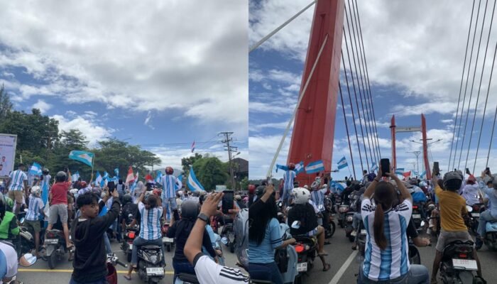 Ambon Jadi ‘Buenos Aires’! Fans Argentina Pawai Biru-Putih Lewati JMP Usai Gilas Aljazair dengan Skor 3-0