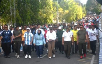 Semarak HUT Kota Tual, ASN dan Pelajar Antusias Ikuti Jalan Santai dan Fun Run