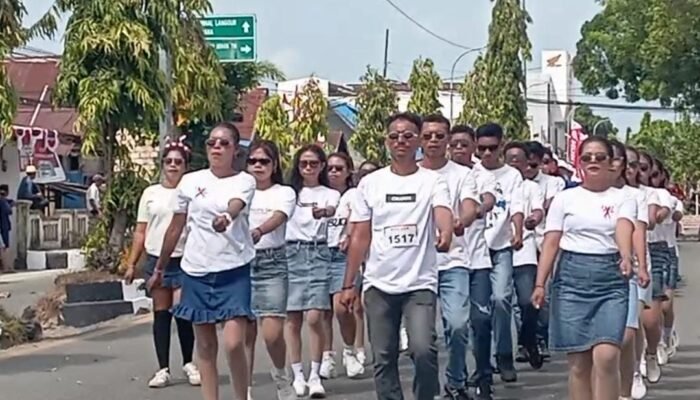 Meriah! 117 Regu Gerak Jalan Campuran Warnai Maluku Tenggara Sambut HUT RI