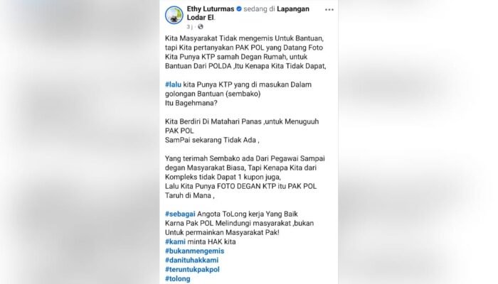 Baksos Istri Kapolri di Tual Disorot Warga Karena Diduga Tak Tepat Sasaran