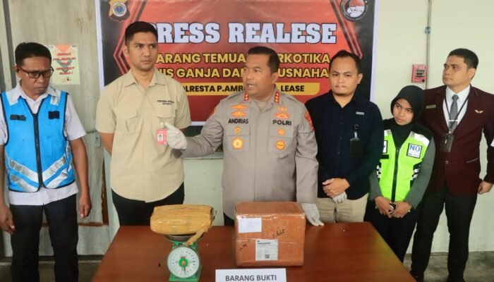 Alamat Penerima Fiktif, 1 Kg Ganja dari Medan Digagalkan di Bandara Pattimura Ambon