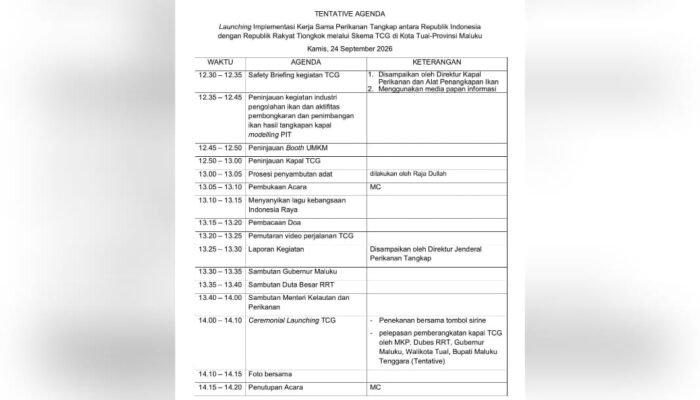Menteri KKP dan Dubes RRT Kunjungi Tual Besok, Simak Agenda Lengkapnya