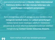 Kabut Asap Karhutla Tebal, Belasan Penerbangan di Bandara Pattimura Ambon Batal