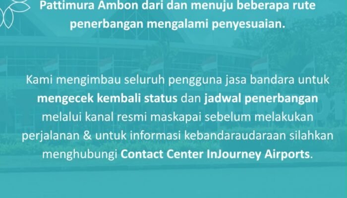 Kabut Asap Karhutla Tebal, Belasan Penerbangan di Bandara Pattimura Ambon Batal