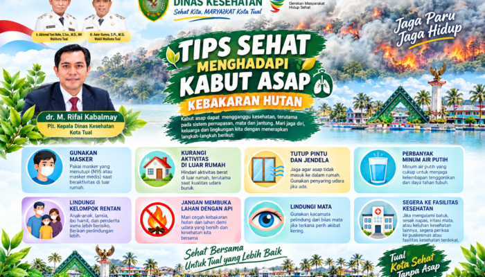 Dinkes Kota Tual Imbau Warga Pakai Masker saat Kabut Asap